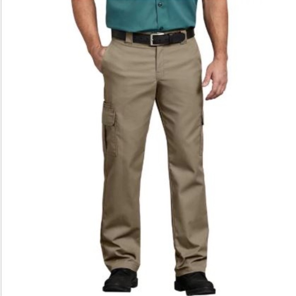 Dickies Flex Regular Straight Fit Multi Pockets Cell Pocket Tan Sz 34”x30” NWT